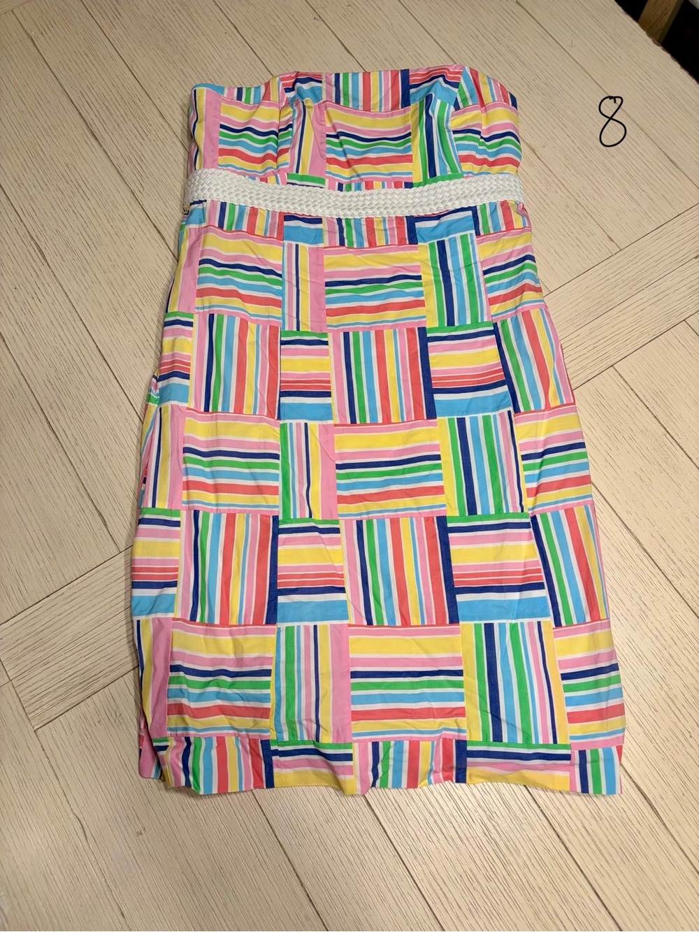 Lilly Pulitzer Vintage Resort Collection - Strapless Patchwork-Stripe Dress